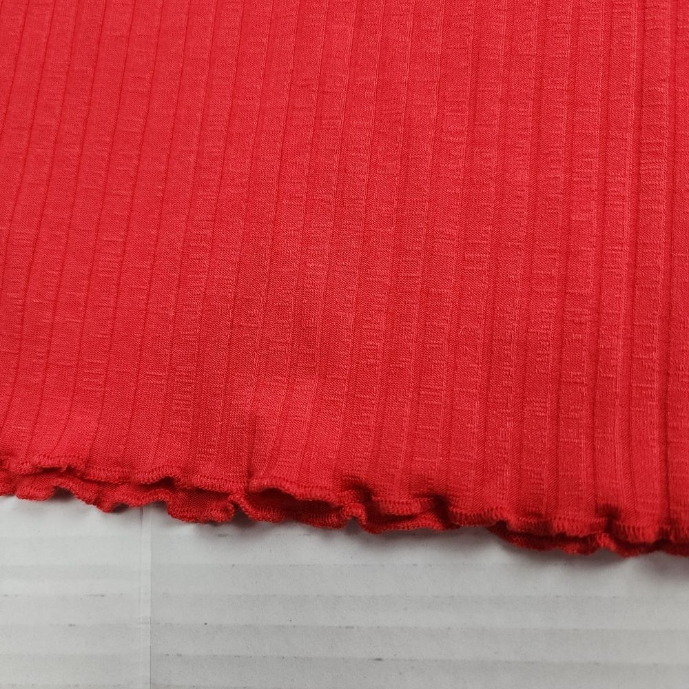 Billabong Easy Waves Pants Ribbed Wide Leg Cropped Red Coral Size L - Picture 11 of 14